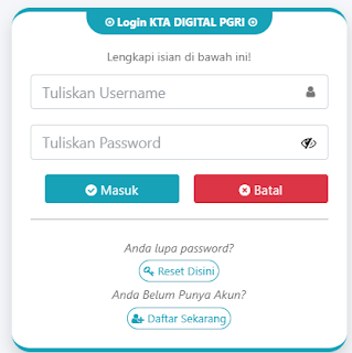 Register PGRI Balangan - Persatuan Guru Republik Indonesia Cabang Balangan